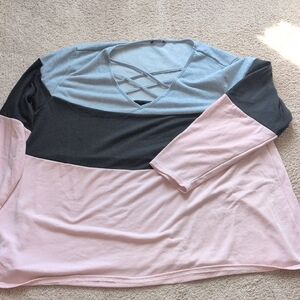 Color Block Long Sleeve Tee